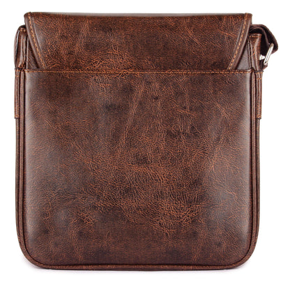 THE CLOWNFISH Abstract Series Synthetic 22 cms Umber Brown Messenger Bag