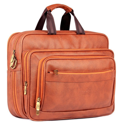 THE CLOWNFISH Executive 15.6-Inch Laptop Bag (Cinnamon)