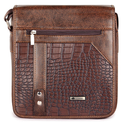 THE CLOWNFISH Enticer Series Synthetic 22 cms Hickory Messenger Bag