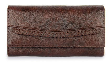 THE CLOWNFISH Leatherette Dark Brown Women's Wallet