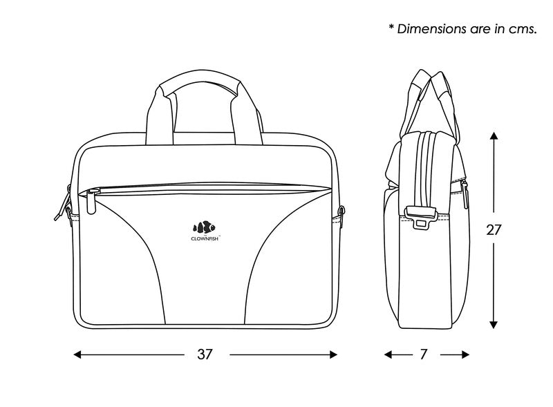 Clownfish 14-inch Laptop Briefcase - Office use