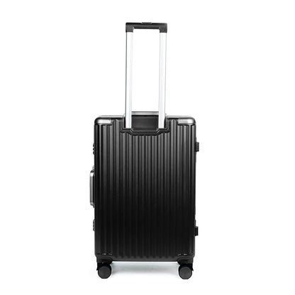 THE CLOWNFISH Stark Series Luggage PolyCarbonate Hard Case Suitcase Eight Wheel Trolley Bag with Double TSA Locks- Sooty Black (Medium size, 67 cm-26 inch)