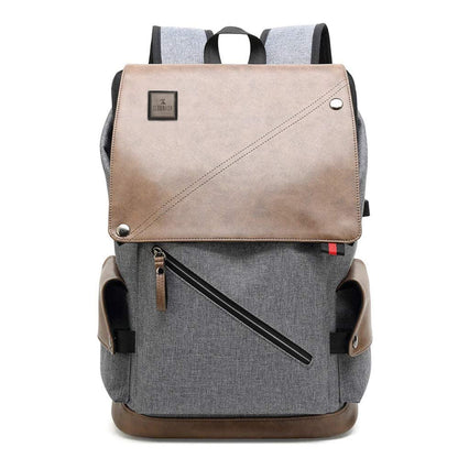 THE CLOWNFISH Unisex Backpack For Laptop Standard Backpack 15.6 Inch Bag (Grey With Khaki)