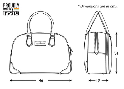 The Clownfish cotton 19 cms Travel Duffle(TCFDBTP-MI27LCRE20_cream)