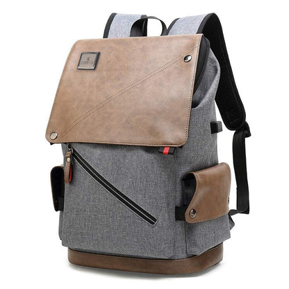 THE CLOWNFISH Unisex Backpack For Laptop Standard Backpack 15.6 Inch Bag (Grey With Khaki)
